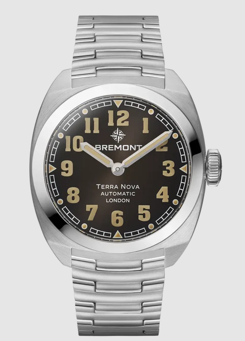 Replica Bremont Watch Terra Nova 38 Grey Dial steel Strap